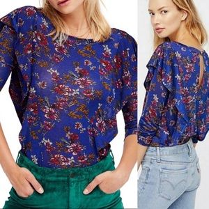 FREE PEOPLE floral blouse size S